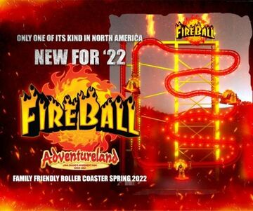 USA/Schweiz: „Fireball“ – Adventureland Long Island kündigt Roller Ball-Attraktion für Frühjahr 2022 an