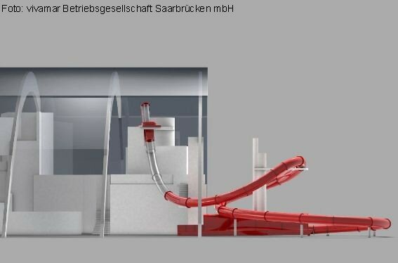 Saarbrücken/Deutschland: Eine Loopingrutsche für das Erlebnisbad Calypso