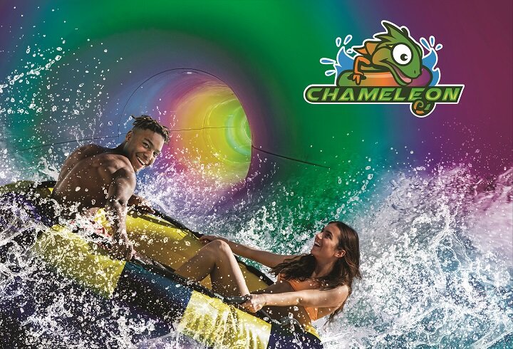 „Flying Gecko“ wird zu „The Chameleon“ – Noah’s Ark Waterpark rüstet Rutsche mit iSlide-Effekten auf