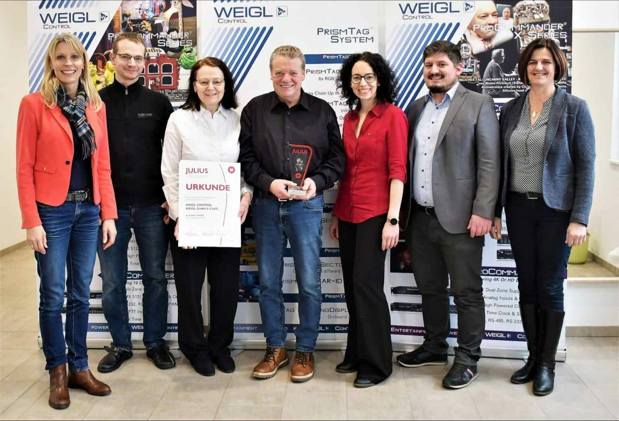 Österreich: Weigl Control mit JULIUS-Award des Wirtschaftsbundes Oberösterreich ausgezeichnet