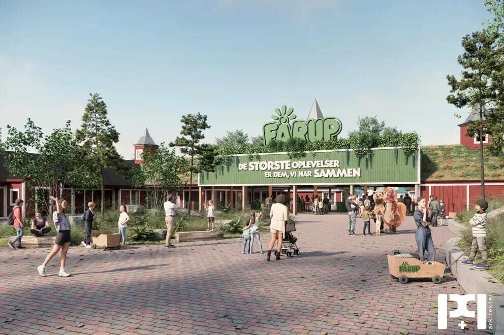 Faarup Sommerland baut neuen Eingangsbereich mit Eisfabrik