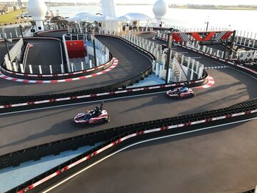 USA: New Norwegian Encore Cruise Ship Set Sail with Two-Storey Karting Track