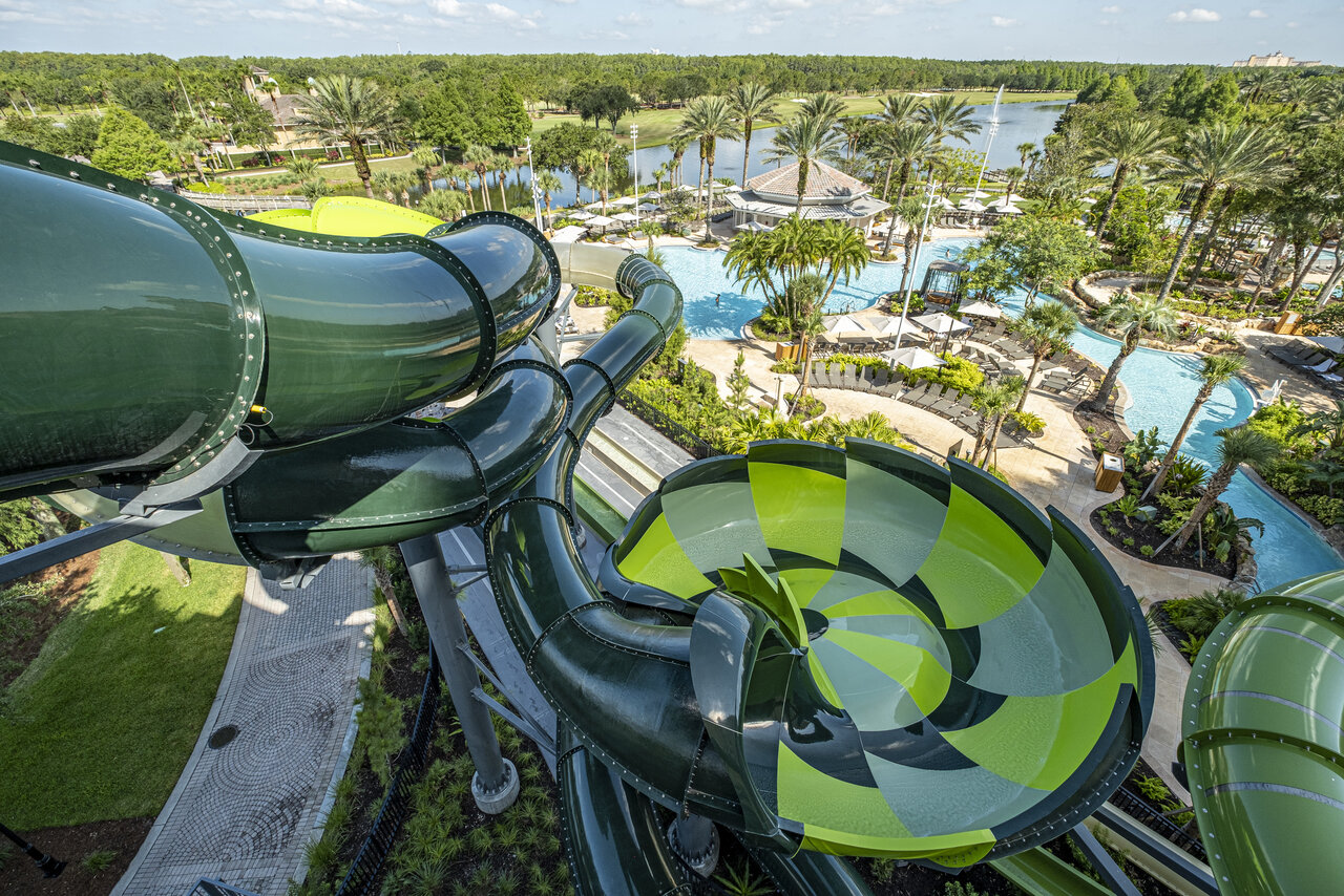 New Waterslide Tower At JW Marriott Orlando News EuroAmusement New waterslide tower at jw marriott orlando news euroamusement