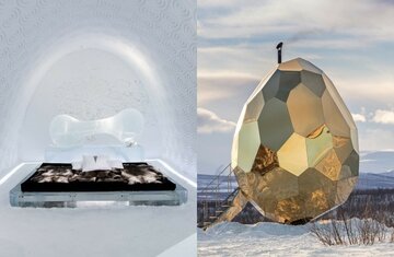 Sweden: “Solar Egg“ Egg-Shaped Sauna at Icehotel Jukkasjärvi